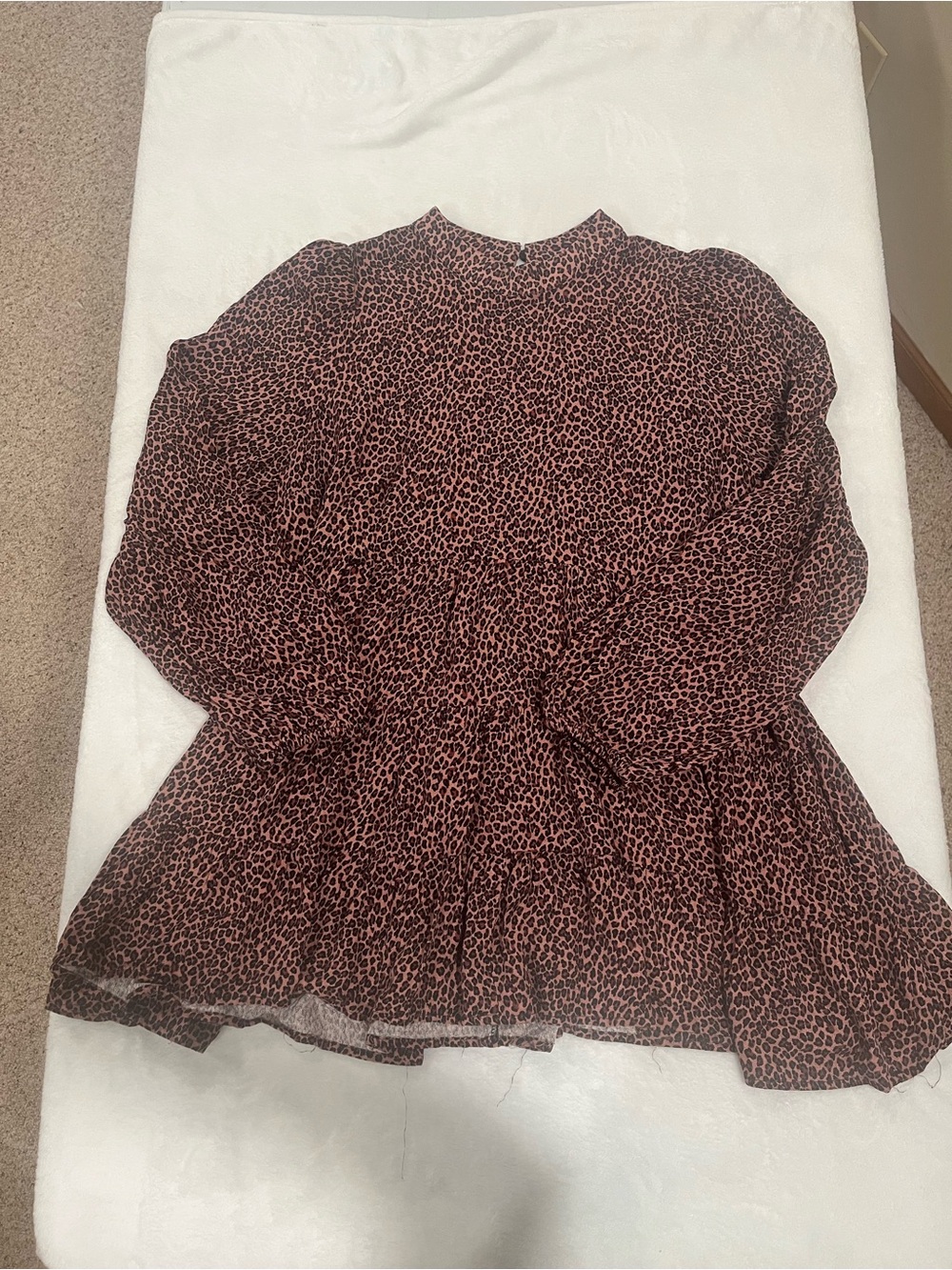 Destination Maternity Animal Print Babydoll Tunic Top - Large